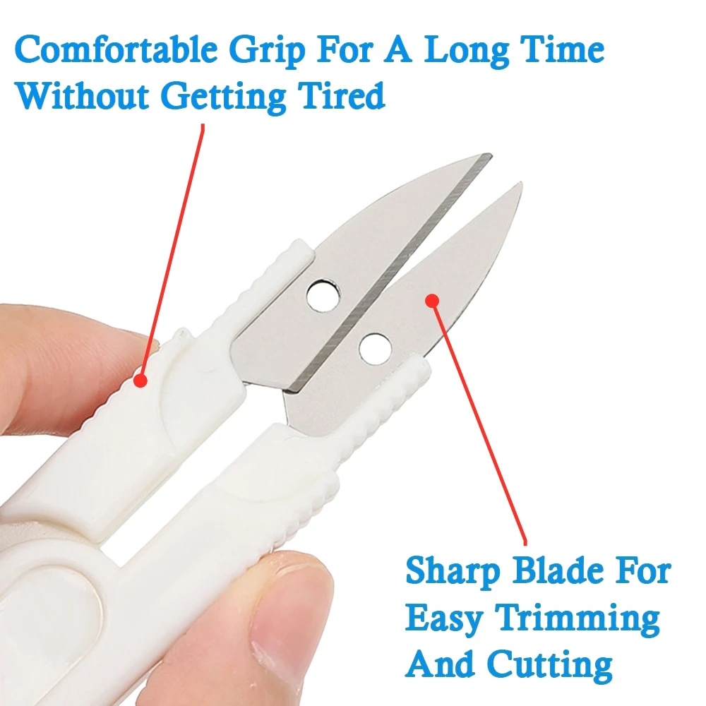 Embroidery Scissors With Cover Plastic Handle Sewing Snip Thread Cutter Tailor Scissors For DIY Craft Embroidery Sewing Supplies