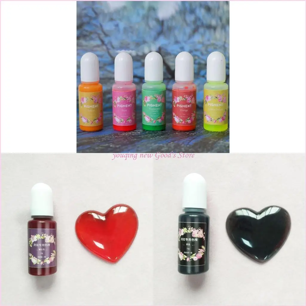 

57QA 10 Pcs Epoxy Resin Pigment Multicolor Liquid Resin Dye Highly Concentrated