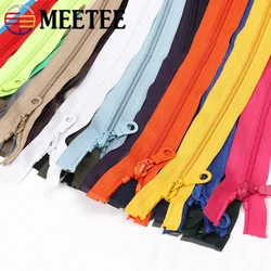 10 pezzi Meetee 5 #   70 cm/80 cm Cerniera in nylon Singolo Open-End Chiusura automatica Zip per giacca Abbigliamento sportivo Cucire cerniere Materiale cerniera per indumenti fai da te