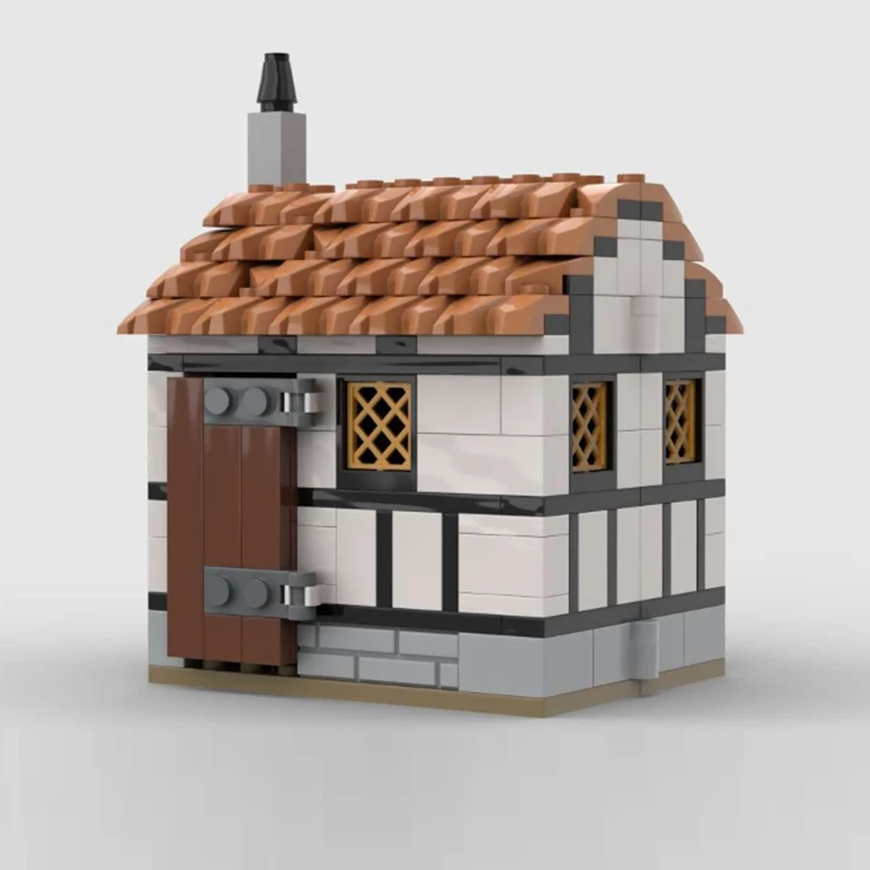 Medieval Castle Model MOC Building Bricks Rural Peasant Cottage Modular Technology Gifts Holiday Assemble Children Toys Suit