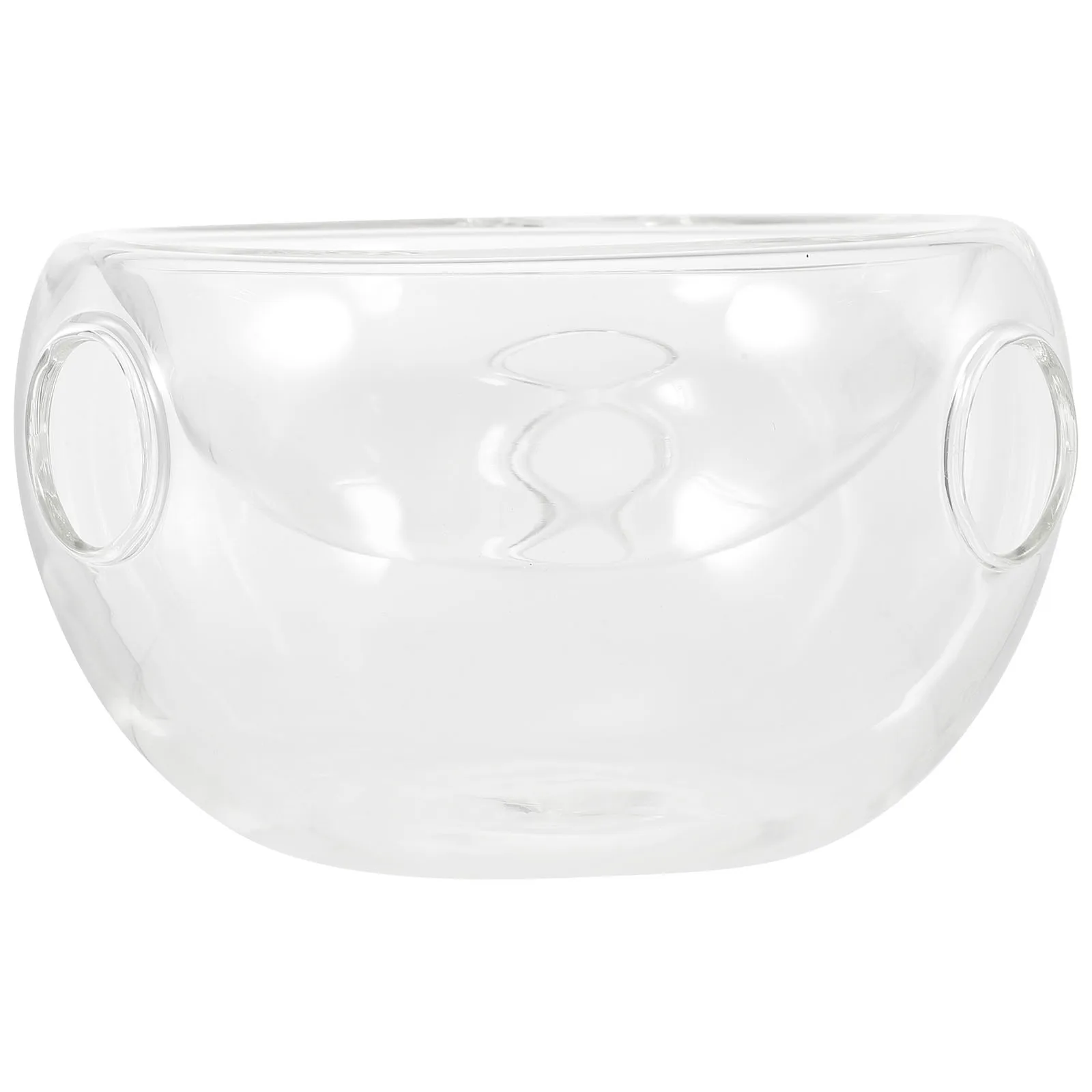 

1Pcs Dry Ice Glass Salad Bowl Transparent Creative Double Tableware for Parties Weddings Receptions Food Holder Fruit Storage