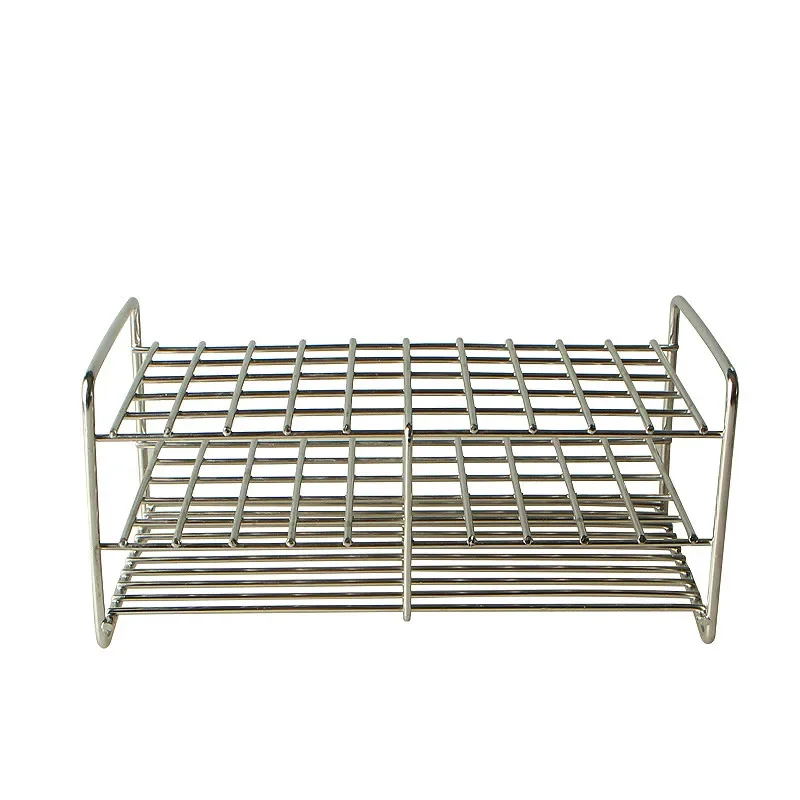 Test Tube Holder Stainless Steel Wire Tube Rack Test Tube Stand For Tube Diameter 23mm/24mm/25mm/25.5mm 50 Wells 1 / PK