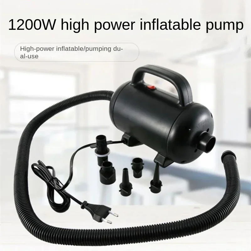 1200W Dual Purpose Electric Inflator Pump, High-pressure High-power Inflator Pump, Inflatable Tent Inflator Bed Pump