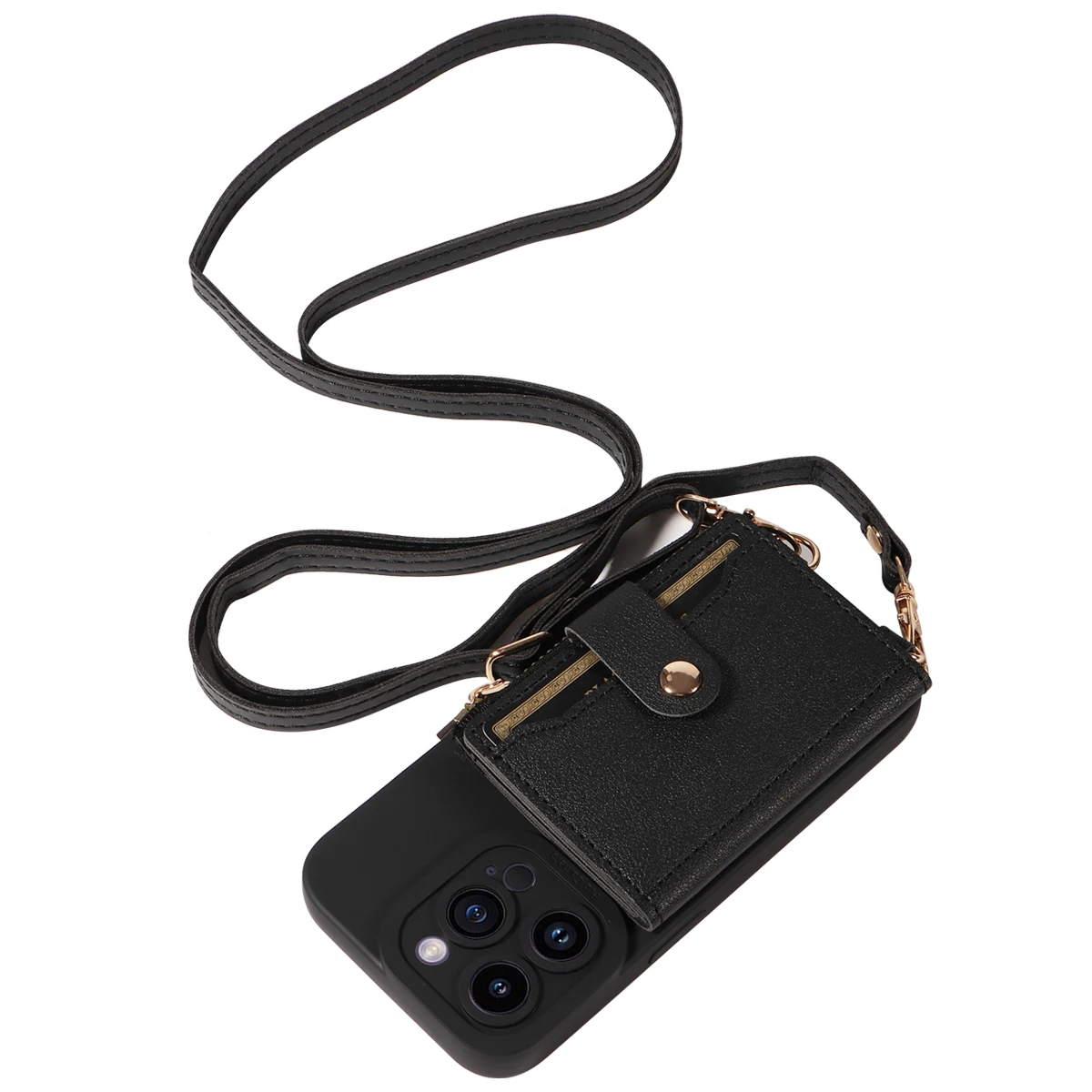 Kunstleder-Handyhülle für IPhone16promax 15 14 13 12 11Plus Mini 7 8plus XSMAX XR Crossbody Anti-Drop mit Spiegel-Geldbörsen-Abdeckung – Detail 16