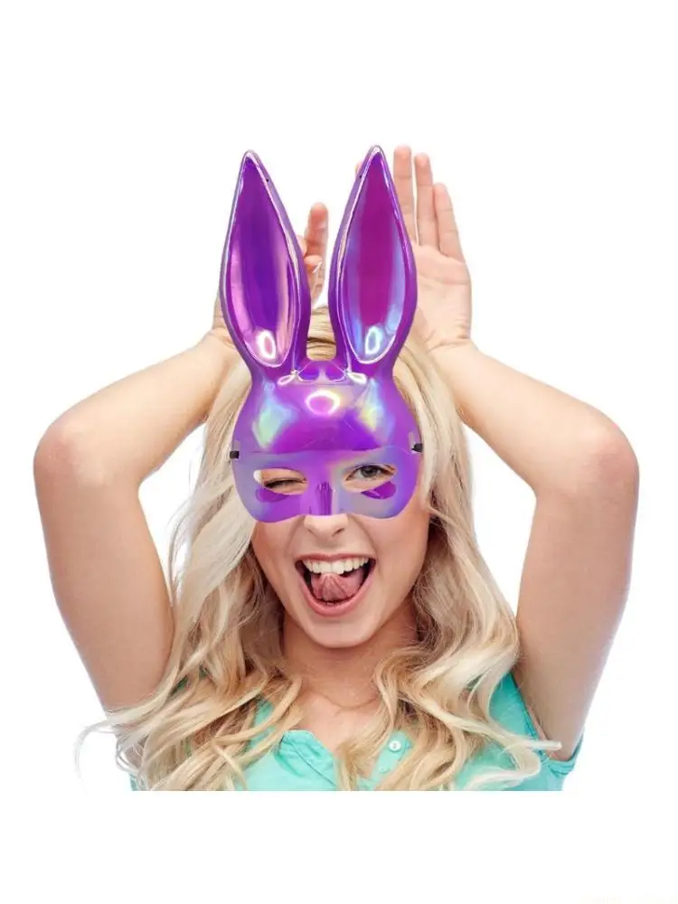 

31BF Easter Bunnies Mask Rabbit Mask Rabbit Ears Mask Bunnies Half Mask for Women