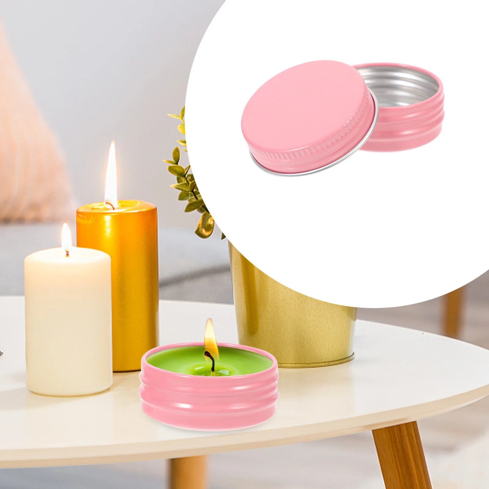 24개 알루미늄 틴 병 소형 빈 금속 틴 공예 제작용 화장품 보관용 원형 용기 재사용 가능 리필 가능