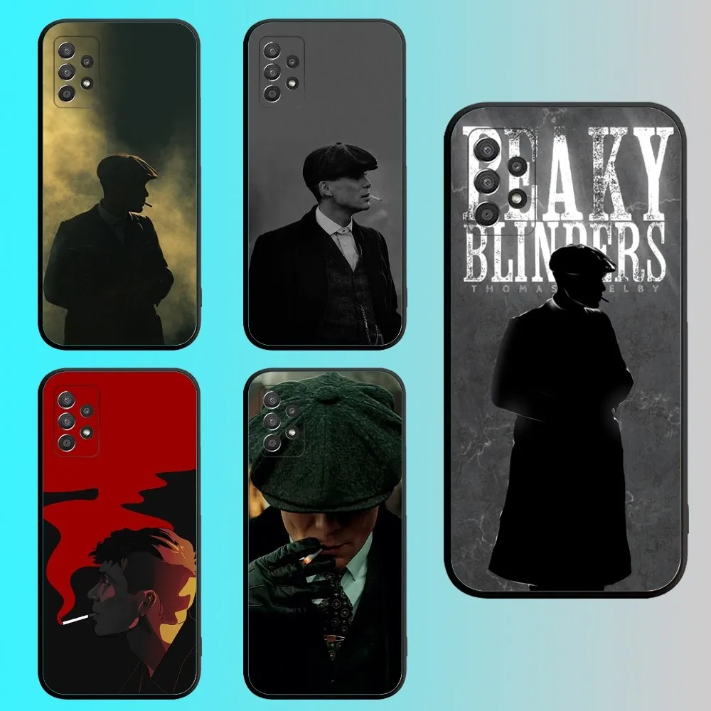 Shelby P-Peaky B-Blinders Phone Case For Samsung S 25,24,21,22,23,30,20,Ultra,Plus,Fe,Lite,Note,10,9,5G Black Soft Shell