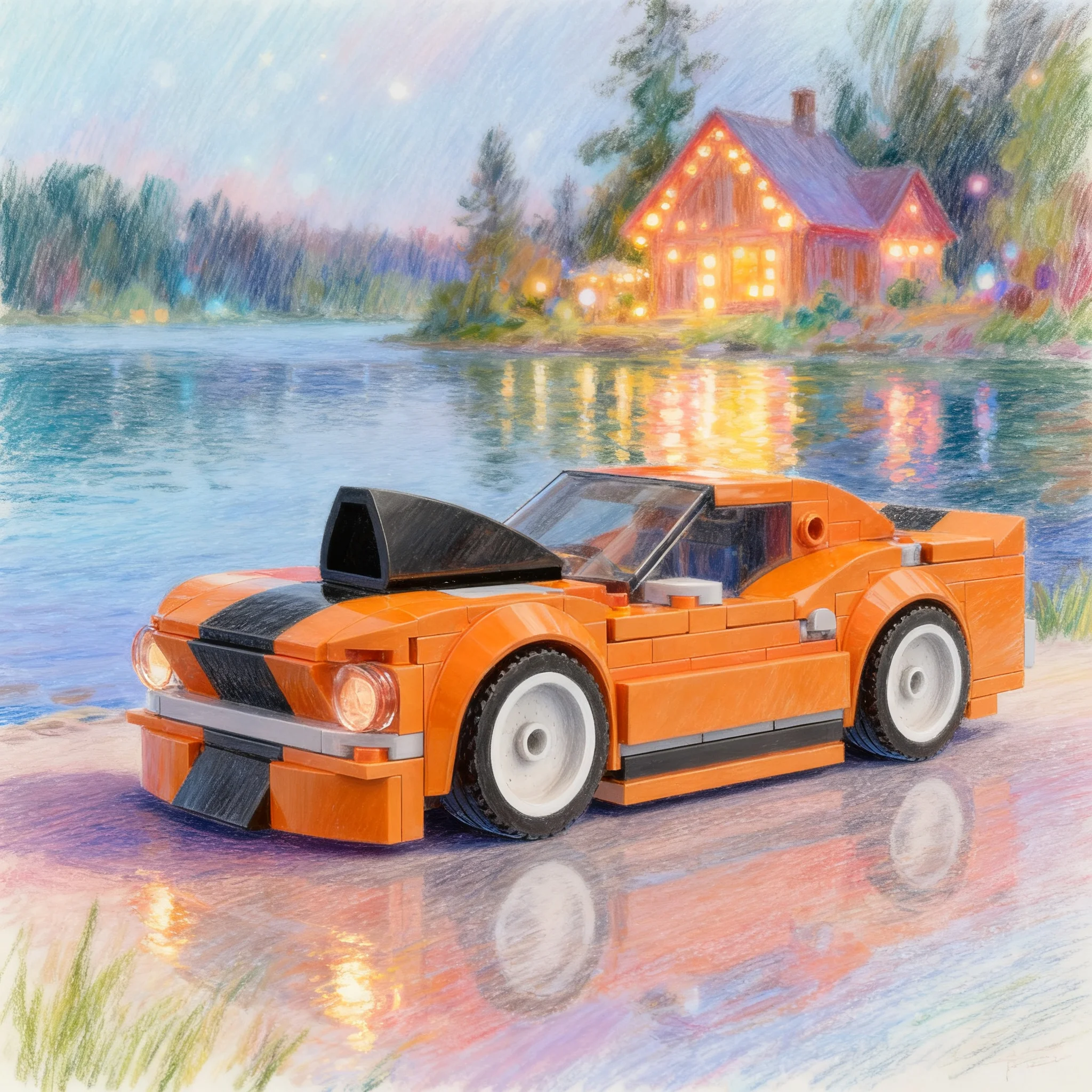 222-個-moc-シティトラフィック-リアーナ-オレンジ-モデル-ビルディングブロック-建築おもちゃ-誕生日プレゼント-組み立て-diy-アイデア-プレゼンテーションアート