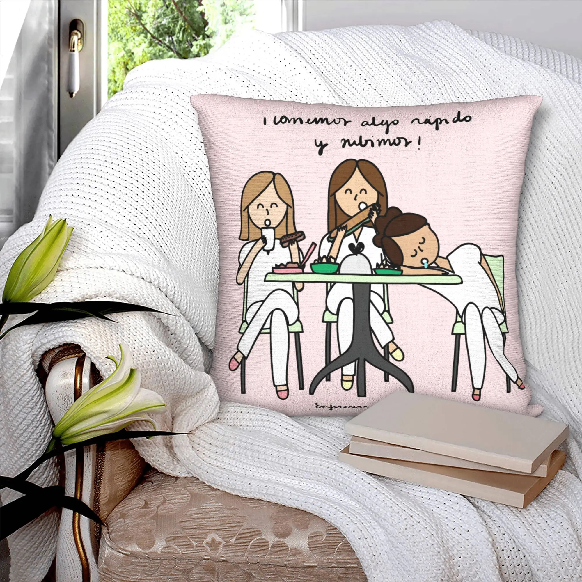 Enfermera En Apuros Doctor Nurse Medical Throw Pillow Decor Home  Modern Cushion Cover Velvet Pillowcase