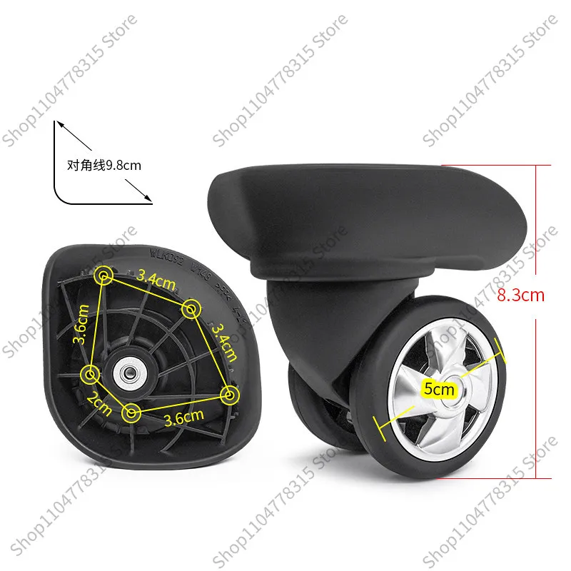 For W195# Silent Luggage Caster, Replacement Swivel Wheel for LOCK&LOCK Travel Case WLK092 W148, Repair Spare Parts