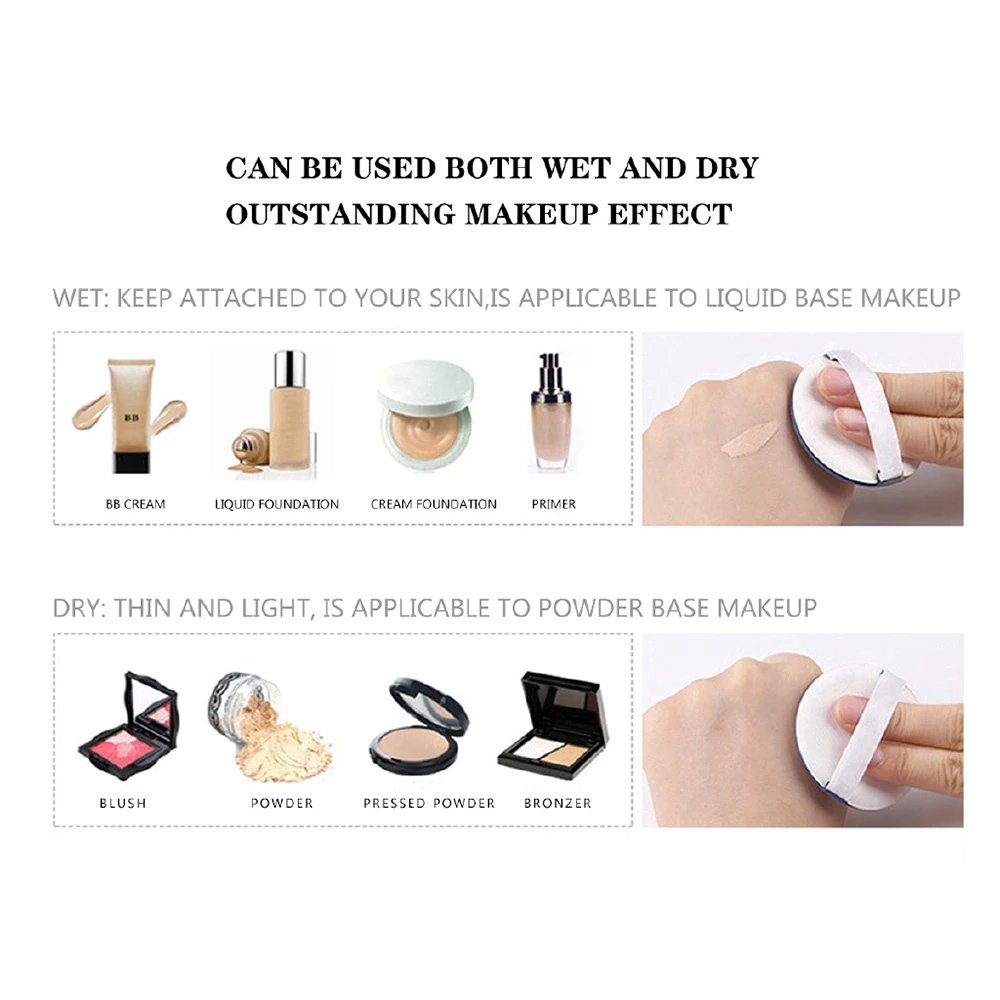 Professionele Ronde Vorm Make-Up Puff Foundation Bb Cream Powder Puff Draagbare Zachte Cosmetische Bladerdeeg Make-Up Tools Willekeurige Kleur