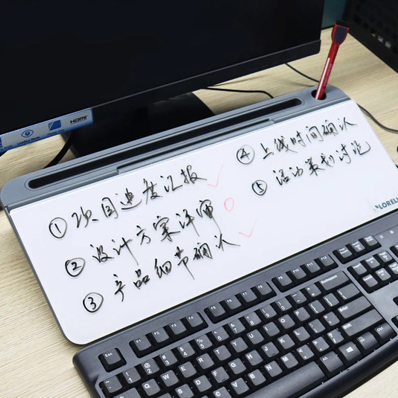 Desktop keyboard mini whiteboard writing board tempered glass business office erasable note memo board Organizer wrist rest