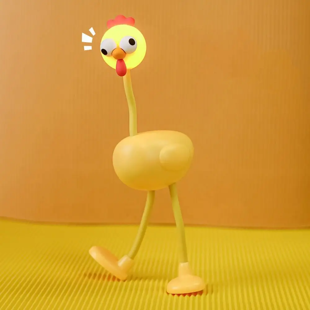 3 Lighting Modes Funny Chicken Night Light Soft Light Rechargeable Bedside Decor Light Cute Cartoon Eye Protection