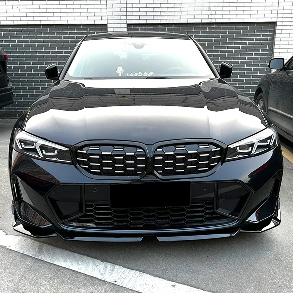 BMW G20 G21 3 시리즈 M-스포츠 320i 325i 330i 320d M340i LCI 2022-2025 프론트 범퍼 립 바디 키트 스포일러 스플리터 디퓨저 썸네일 5