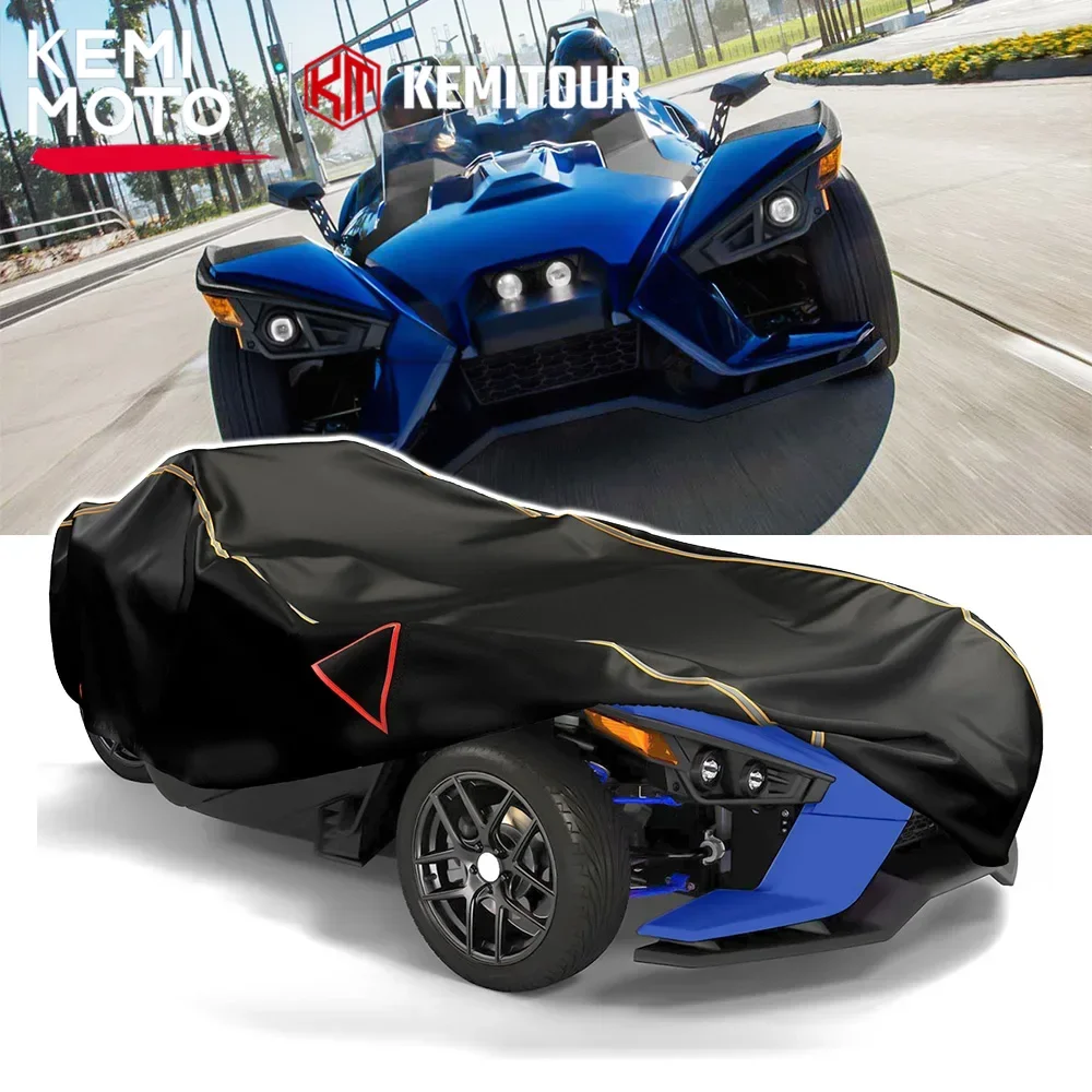 

300D Heavy-Duty Waterproof Utility Vehicle Storage Cover PU Coating Compatible with Polaris Slingshot R S For Vanderhall Carmel