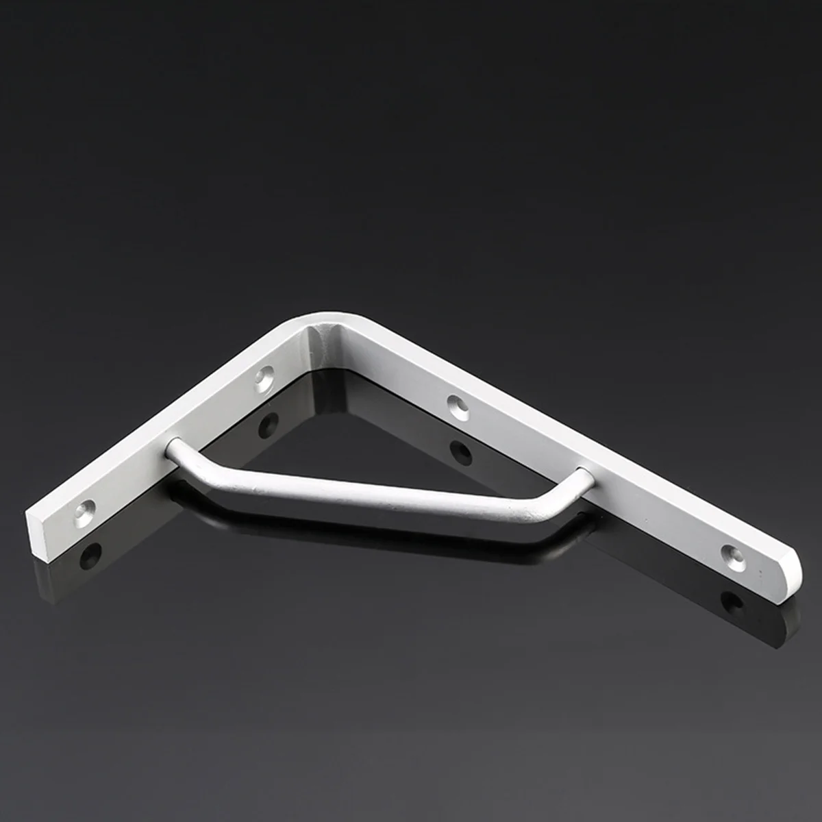 

2 pcs 10Inch Triangle Support Brackets Heavy Duty Aluminium Alloy Wall Mounted Shelf Brackets For Home Office Garage Storage