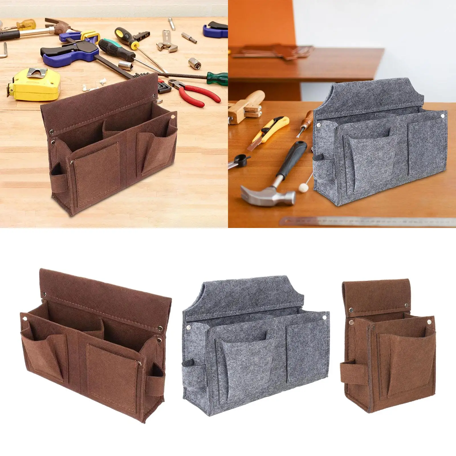 Carpenter Tool Belt Utility Pouch Maintenance Nail and Tool Pouch for Construction Carpenter Gardening Electrician without Belt