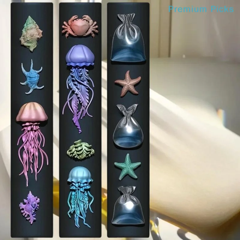 3D Ocean Series Silicone Nail  - Art Craft Jellyfish recension och pris