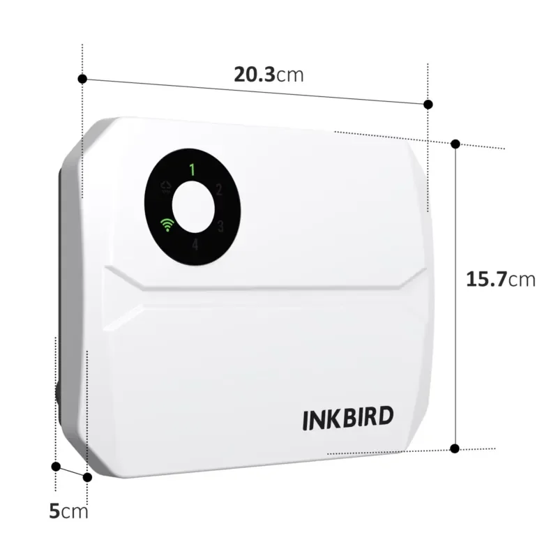 

Inkbird IIC-400-WIFI 4 Zones Smart Sprinkler Controller with Smart Weather Skips Water Calculation for Lawn Garden Courtyard
