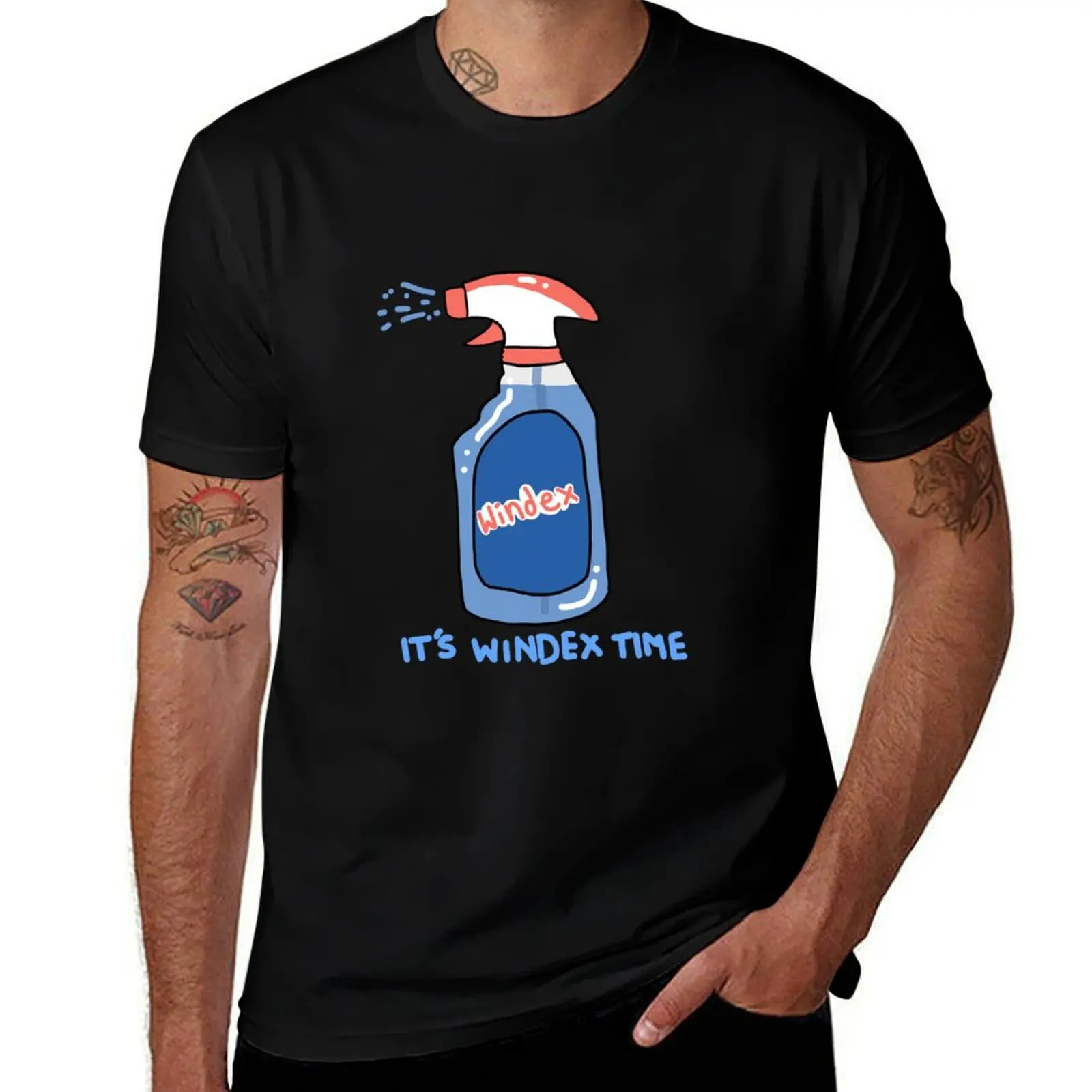 Футболка IT'S WINDEX TIME для бега и занятий в спортзале, спортивная футболка с короткими рукавами