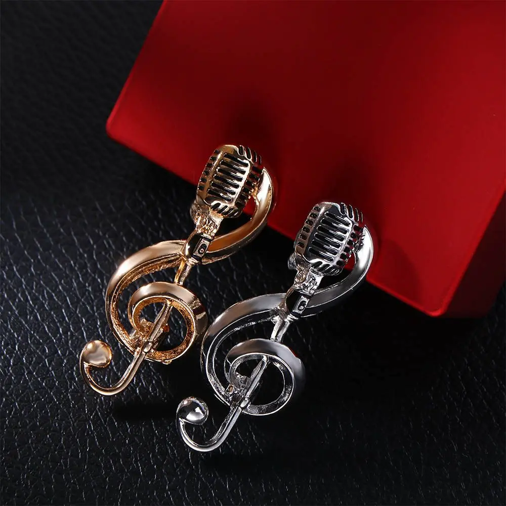 Broche de Revers Mignonne en Émail, Accessoires de Bijoux, ixInterdisant le Chanteur, Note de Musique, Microphone