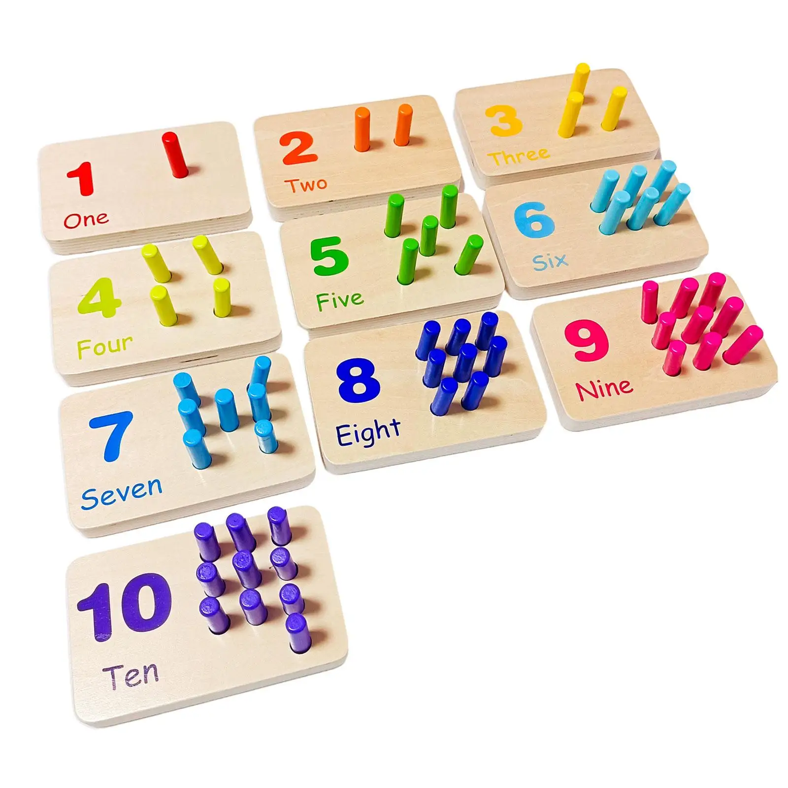 Legno Peg Number Board apprendimento precoce giocattoli Montessori in età prescolare materiali matematici per bambini in età prescolare neonati bambini piccoli