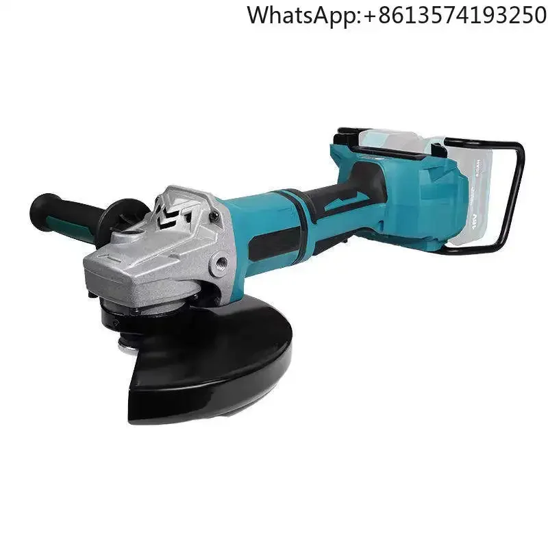 180mm Industrial Cordless Angle Grinder Heavy Duty Metal Cutting Machine Adjustable Speed Brushless for DIY