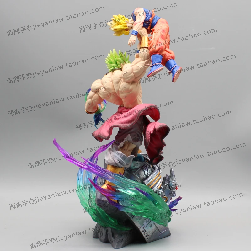 28Cm Dragon Ball Anime Figuur Broli Vs Son Goku Figuur Gk Broly Vs Goku Beeldje Broly Standbeeld Pvc Model Pop Collectie Cadeau Speelgoed