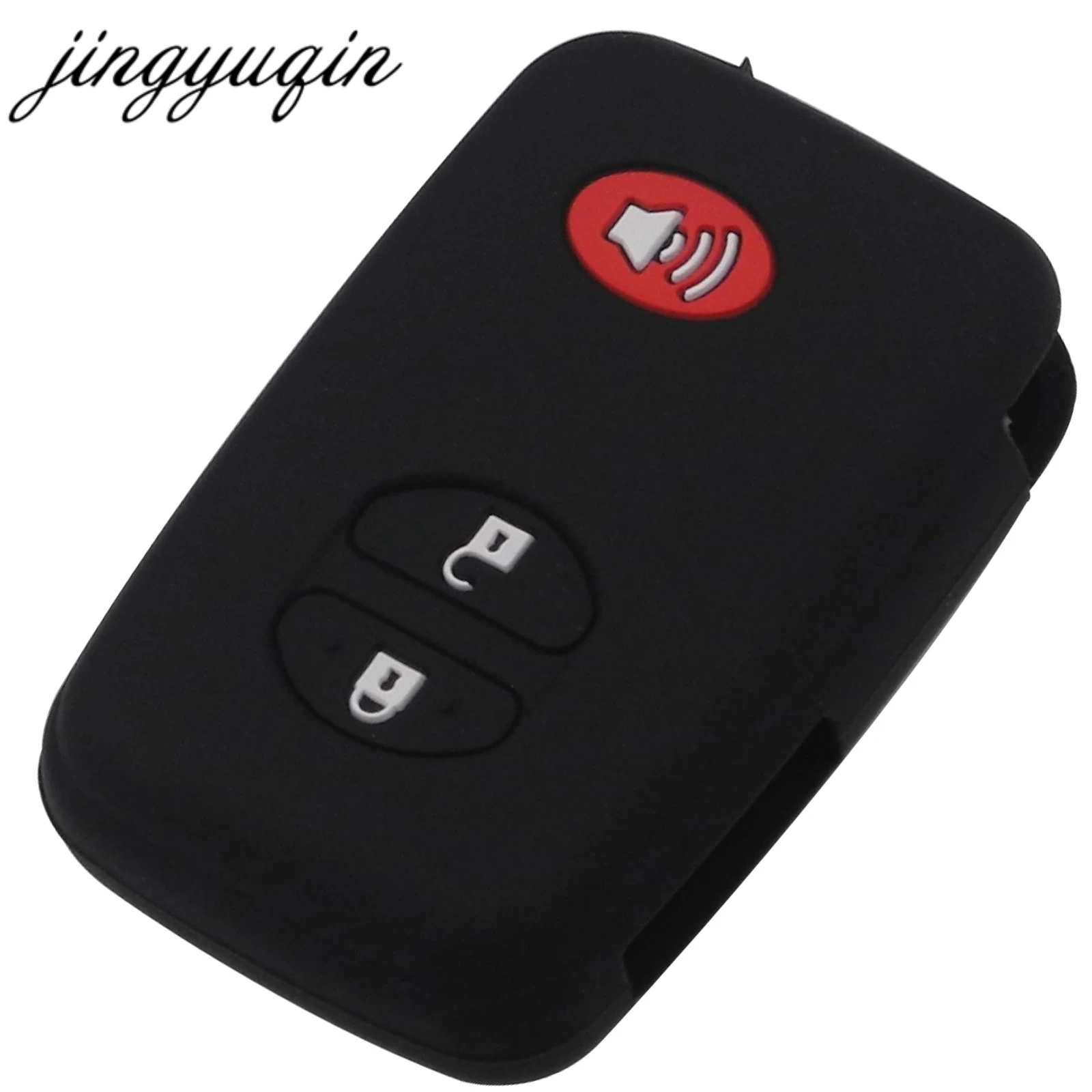 jingyuqin Silicone Car Remote Key Cover Holder for Toyota Camry Land Cruiser Prado Prius 4Runner Venza 3 Buttons Smart Fob Case