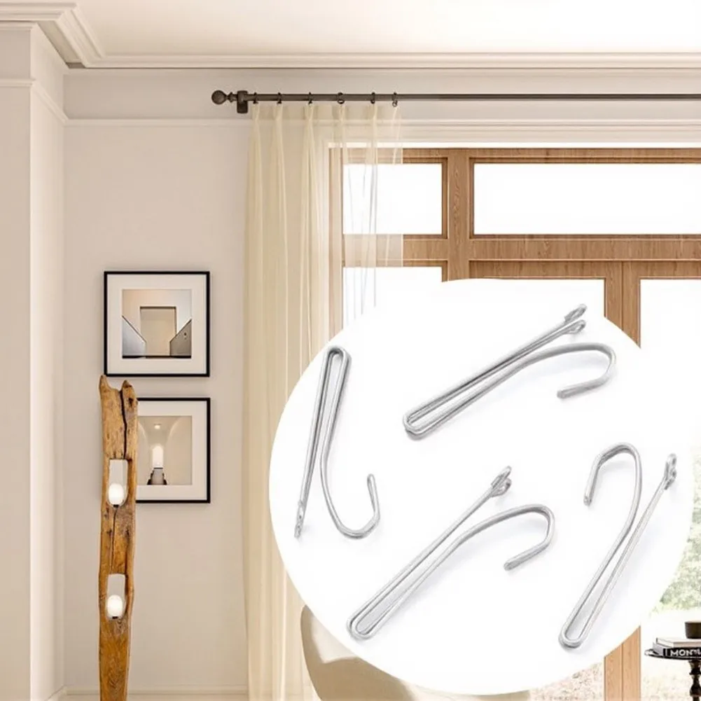 Metal Curtain Hooks 7.5cm for French Pleat Installation Fits Standard Pleated Curtain Heading Systems 50 Count