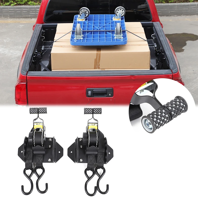 

For Toyota Tacoma 2016-2022 carbon steel black car cargo box fixing belt ratchet tightener car modification accessories