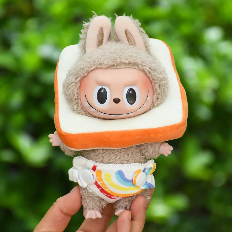 17cm Kawaii Mini Plush Doll\'S Clothes Outfit Accessories For Korea Kpop Exo Labubu Idol Dolls Skirt Hood Clothing DIY Kids Gift