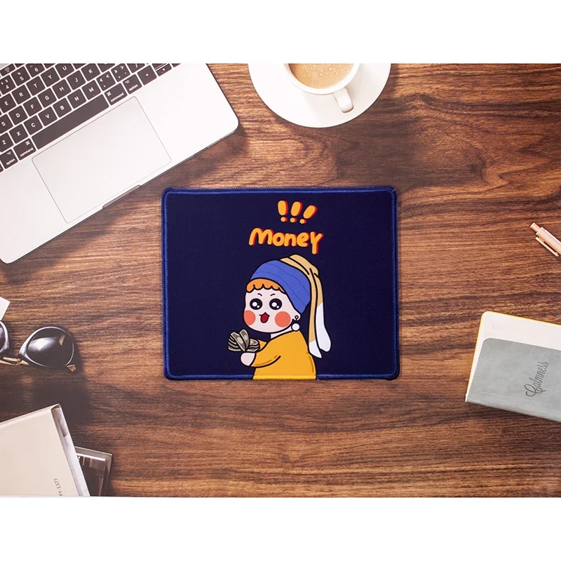 Cute Girl Letter Mouse Pad Student Computer Mouse Non-slip Notebook Pad Office Keyboard Protection Pad Table Mat