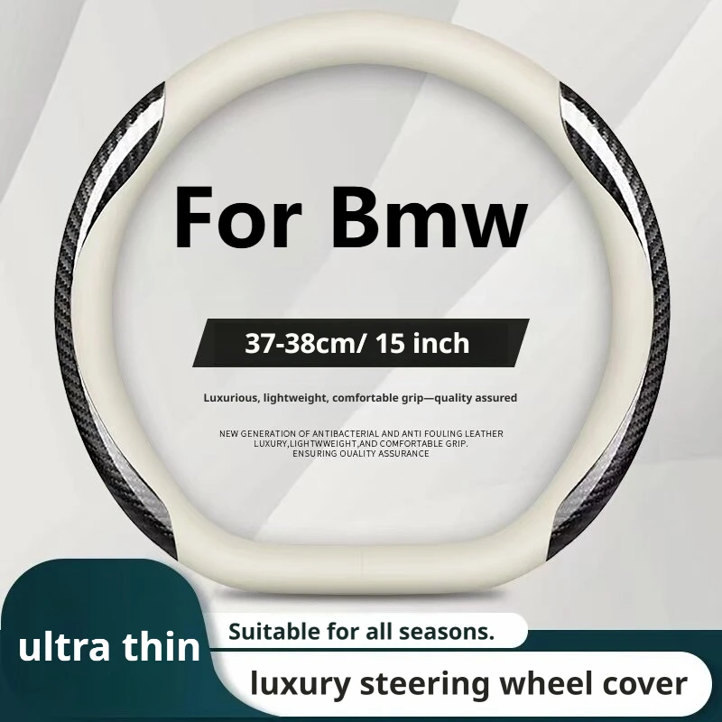 Für BMW E39 E46 E60 E36 E90 E91 F01 F10 F15 F20 F30 X1 X3 X5 X7 3er 5er 7er Serie Lenkradbezug Ultra Dünn 37-38cm Rutschfest
