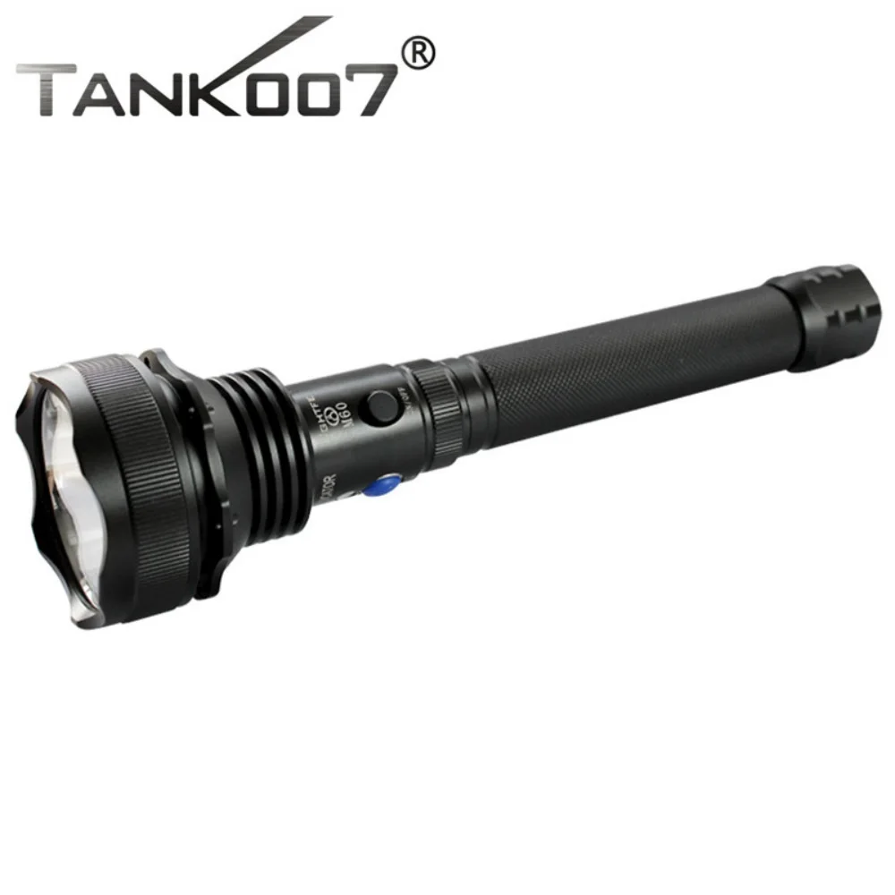 Tank007 TC60 Police Military Tactical Flashlight 1200lm Search LED Torch for Hunting Camping by 2 X18650 Battery