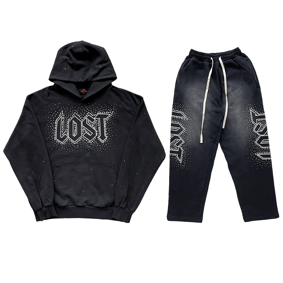 

Lost Intricacy Hoodies Diamond Embellied Waed Casual Sweatirt Pants Set Youth Long Sve Autumn Outerwear Long Trousers