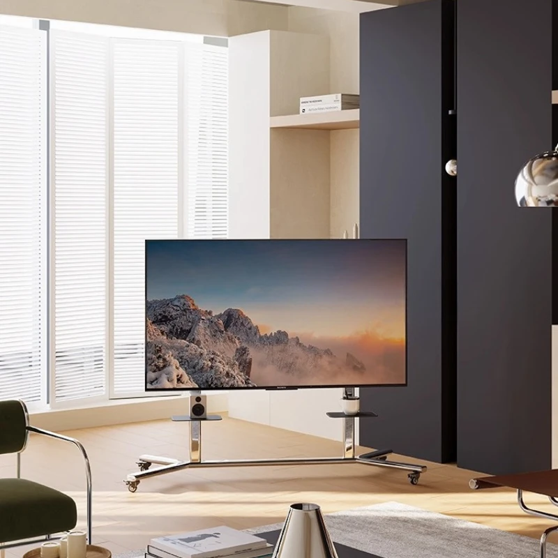 أثاث منزلي حامل تلفاز عجلات الإقامة المنزلية وغرفة النوم وغرفة الاجتماعات حامل تلفاز أثاث معدني إسكندنافي Prateleira Para MHDSJ