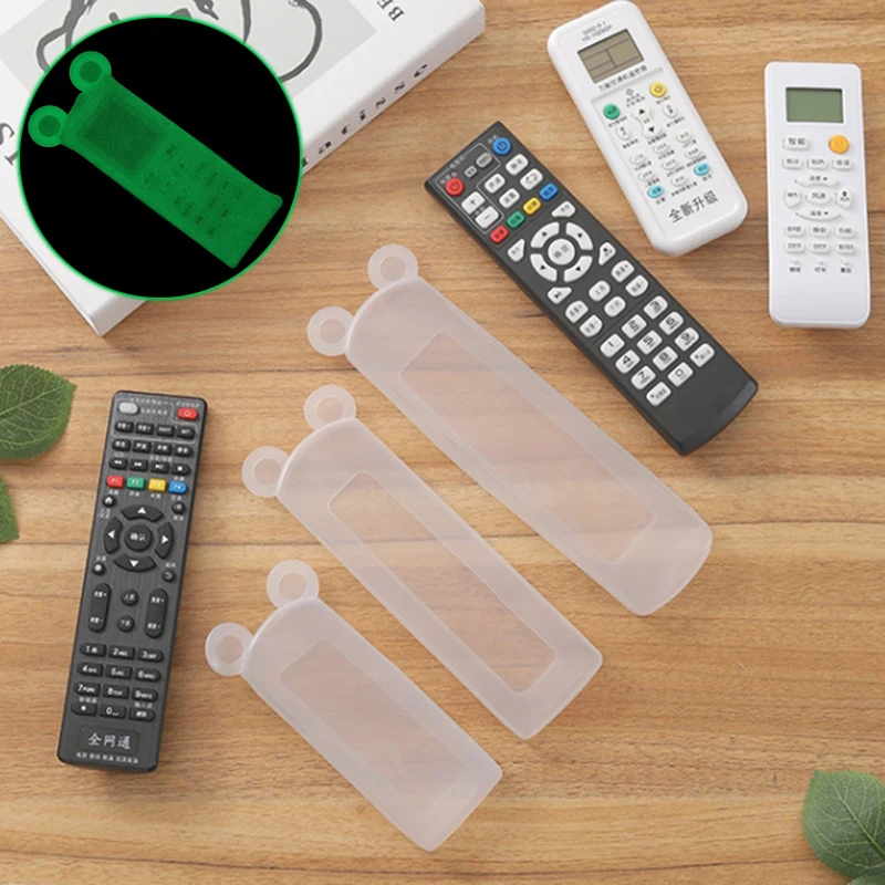 【F】Silicone Remote Control Protective Cover Air Condition TV Remote Control Waterproof Case Bear Ear Fluorescence DustproofCover