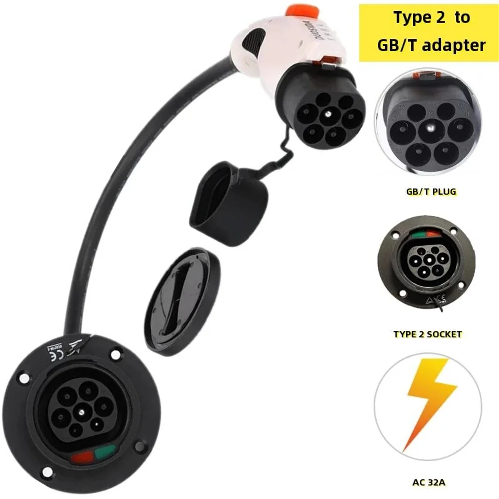 Type2 to Type1 CCS2 to CCS1 Electric Vehicle EV Adapter Type 2 CCS2 Socket to CCS1 Type 1 SAE J1772 Plug EVSE Charger Connector