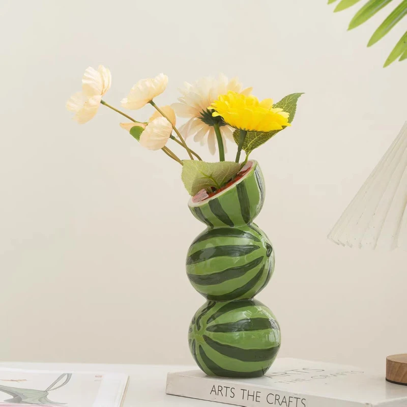 Creative Fruit Ceramic Vase Home Flower Arrangement Device Desktop Decorative Ornaments Interesting Design Vase