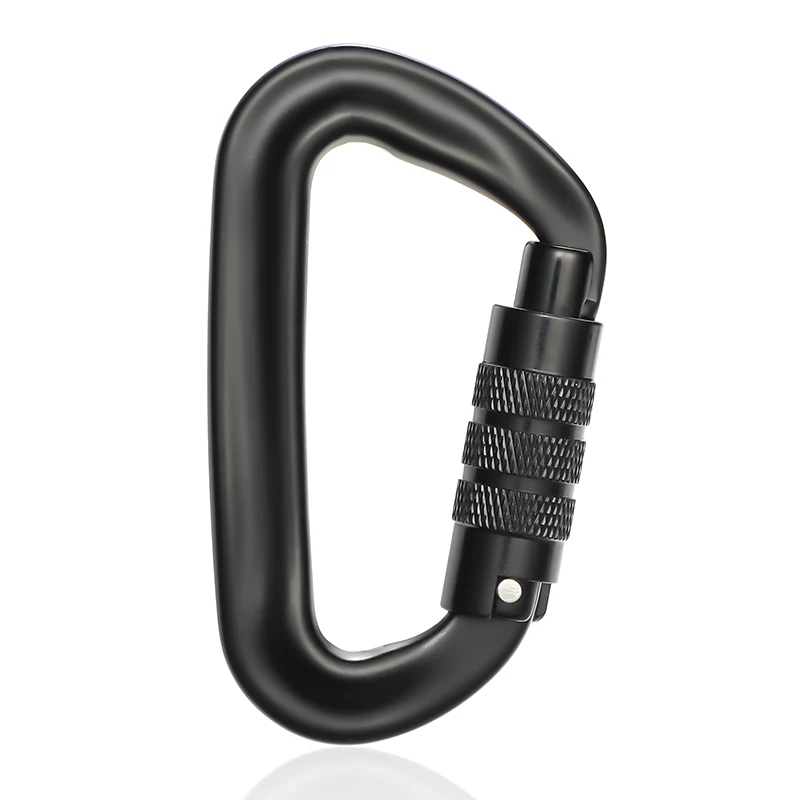 CLIWIZ 12KN Professioneller D-förmiger Aluminium-Karabiner Schlüsselhaken Camping-Schlüsselring Schnapphaken Outdoor-Wanderwerkzeug