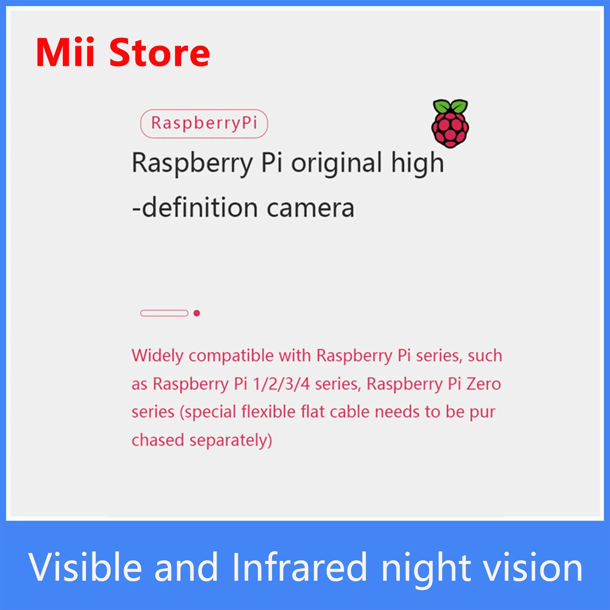 MiiBestODOfficial Raspberry pi camera V2 Noir 8 million pixels case