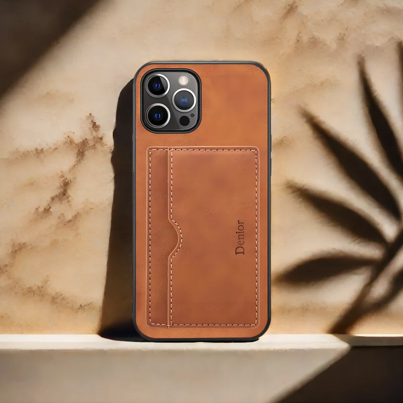 

Denior For IPhone 15 14 13 12 11 Mini Pro Max Multifunctional Wallet Leather 6 7 8 Plus Xs X Xs Max Shock Mount Support Case