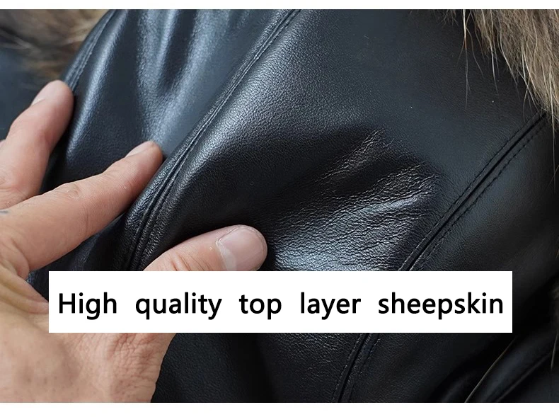 Winter 100% Echtes Silberfuchsfell Bombermütze Waschbärpelz Mütze Neue Herren-Ushanka Trapper Russische Herren-Skimütze Echte Lederkappen – Detail 9