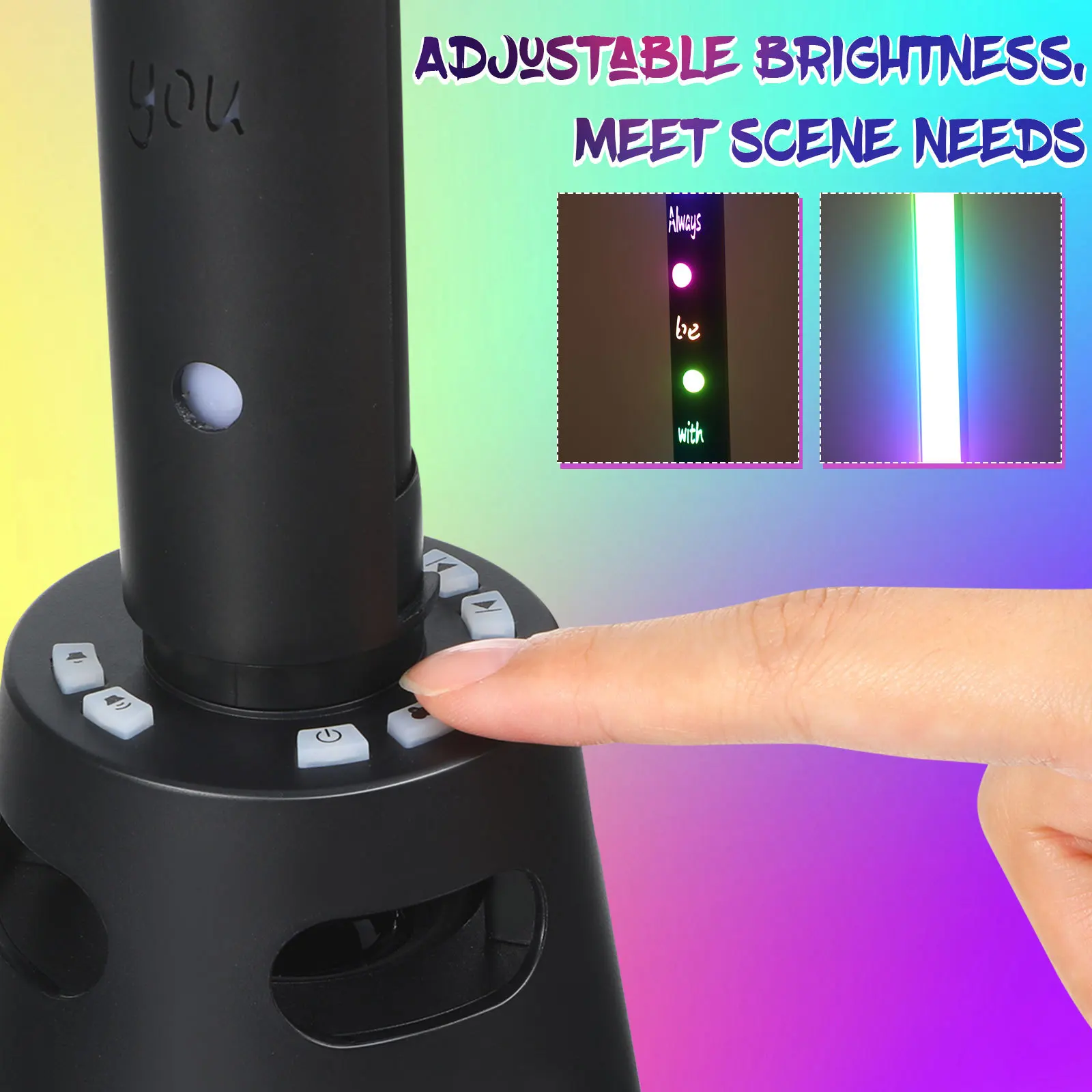 LED Desk Corner Lamp Rgb Color Changing Reading Light Pickup Mode Karaoke Living Room Gaming Room Rgb Color Changing Lamp