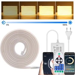 220V Smart COB Strip LED Neon Light 10M 20M 30M 288Leds/m WIFI Bluetooth Dimmable Tape IP67 Waterproof Rope For Room Outdoor