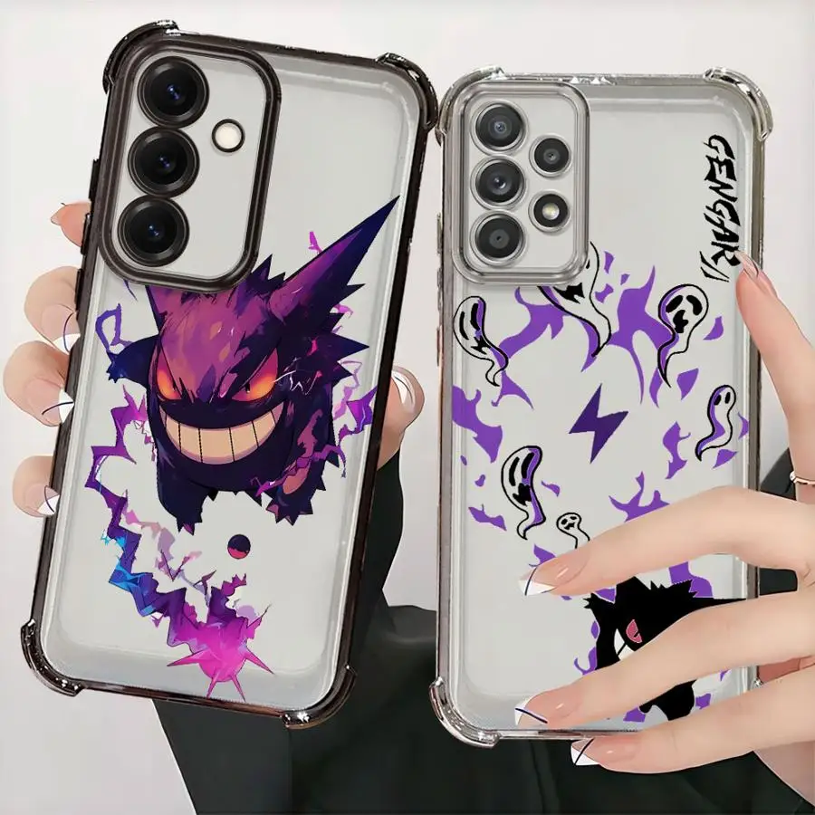 Custodia per Samsung Galaxy A22 A13 A14 A30 A12 A15 A24 A36 A23 A35 A16 A25 Custodia morbida per telefono posteriore Fantasmi fiamma viola