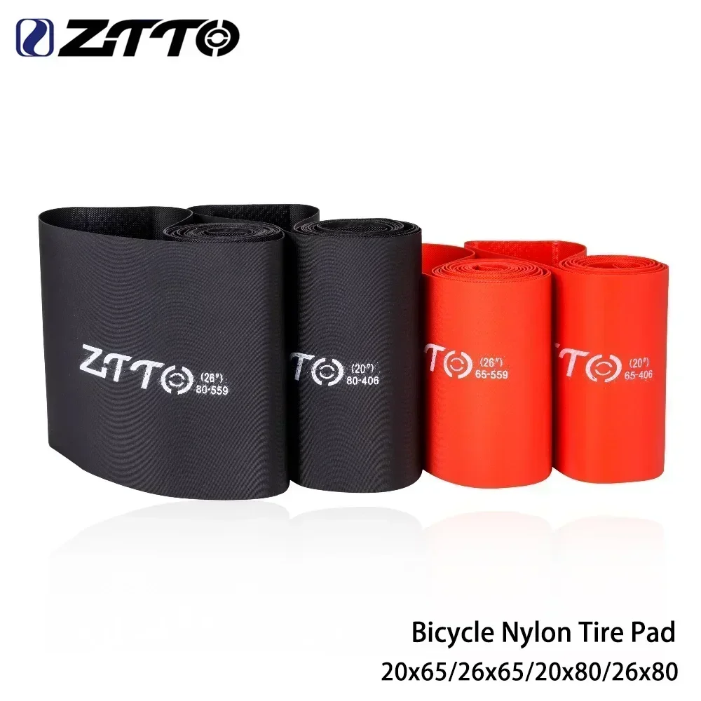 ZTTO Mountain Bike Tire Pad Set Nylon PVC 20/26 Inch 65MM Width Inner Tube Explosion-proof Belt Wear-resistant and Tough