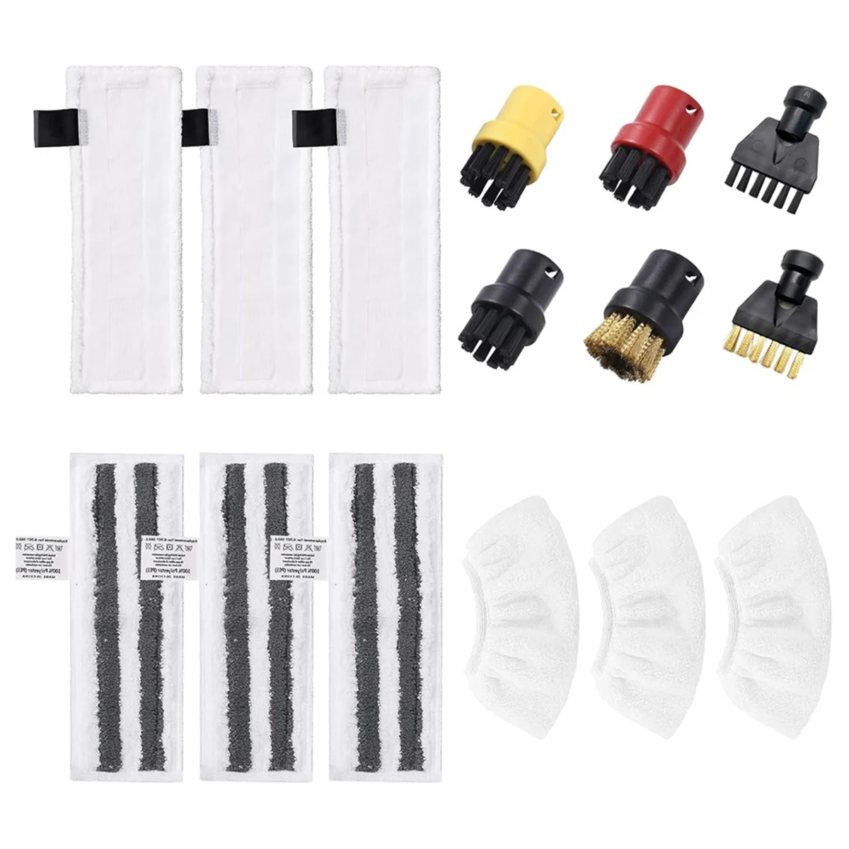 popular Steam Cleaner Accessory Set for Karcher Steam Cleaner EasyFix SC 2, SC 3, SC 4, SC 5 Mop Cloth Brush Nozzle