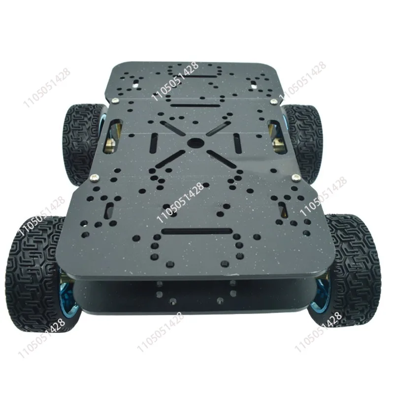 DC Geared Motor 4 Wheels Car Chassis Kit Encoder Motor Obstacle Avoidance Smart Car Chassis